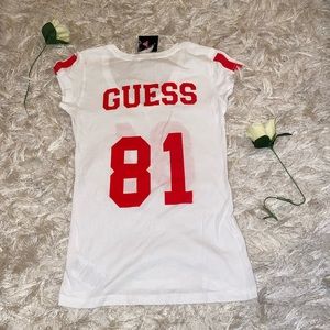GUESS football style tshirt